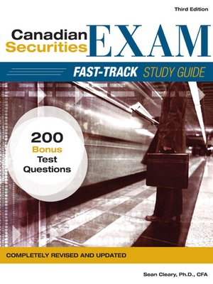 canadian securities exam fast track study guide ebook